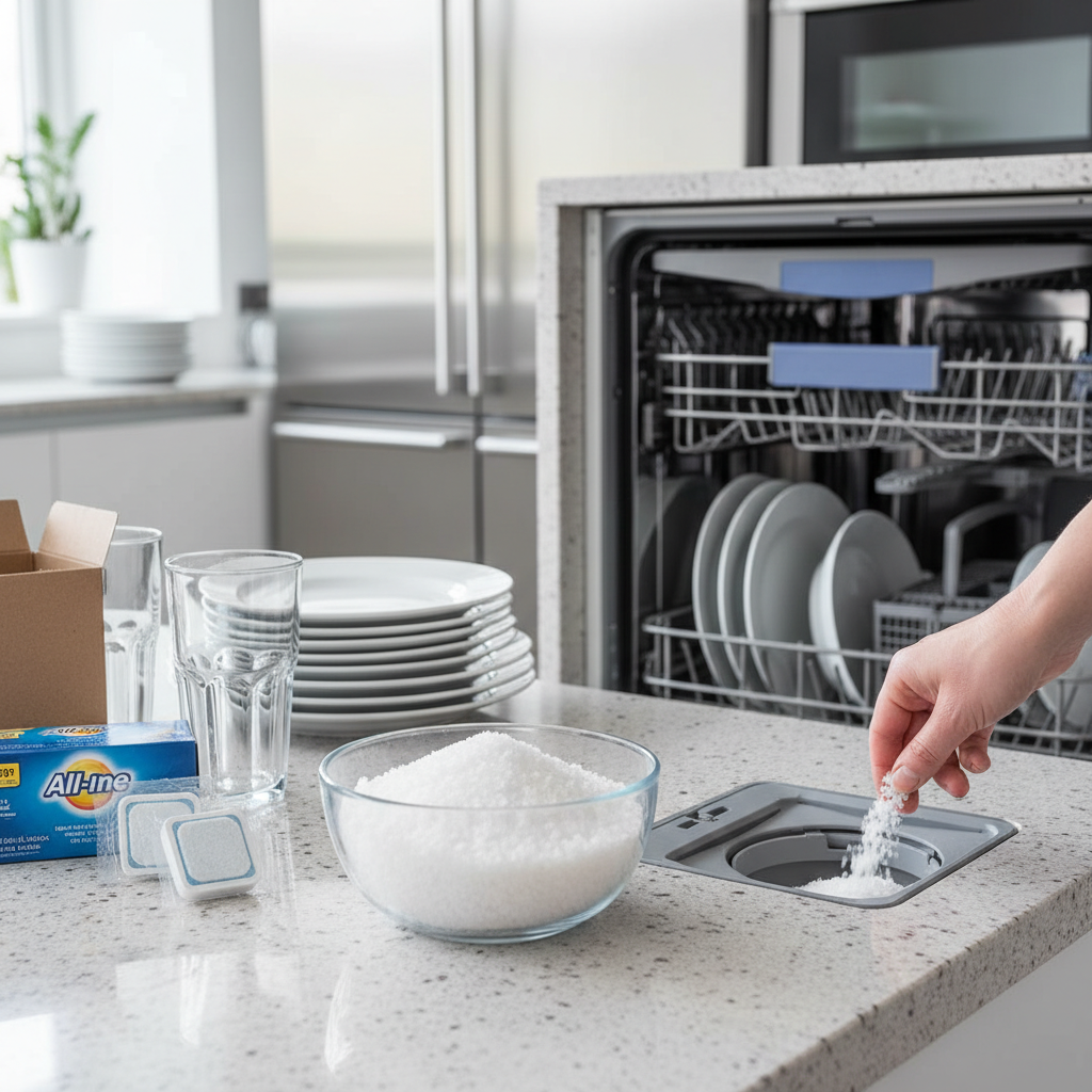 Why Dishwasher Salt Remains Crucial Even with All-in-One Tabs
